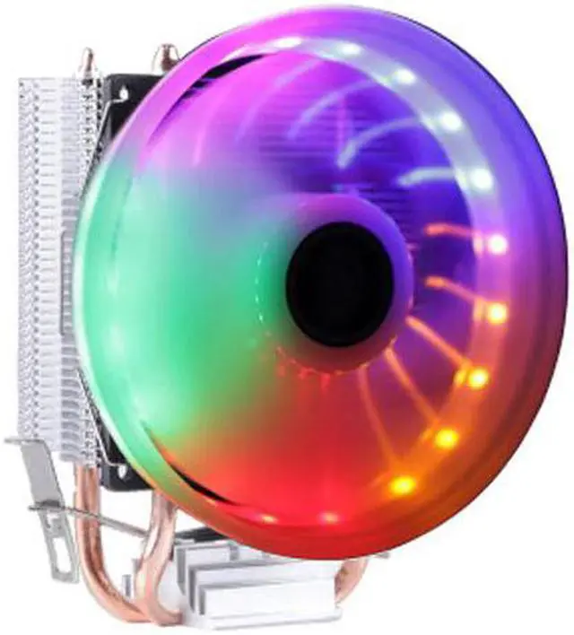 Main image of 3Pin 2 heatpipe PC Cooling Fan RGB LED CPU cooler heatsink for LGA/775/115X/1366/AM4/AM3/AM2+/AM2/2011