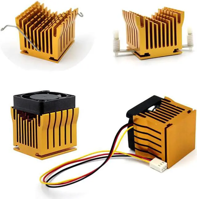 Alt view image 3 of 5 - Aluminium Northbridge Heatsink Cooler Motherboard Radiator w/4cm Fan For PC Computer Case South North Bridge Chipset Cooling