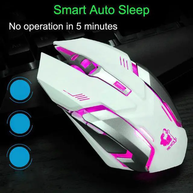 Alt view image 2 of 5 - Inalambrico Usb Sem Fio Rechargeable X7 Wireless Silent LED Backlit USB Optical Ergonomic Gaming  DropShip souris san