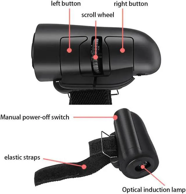 Alt view image 3 of 5 - Wireless Finger Ring Mouse Ergonomic Handheld Optical Travel Mice Gaming Mouse
