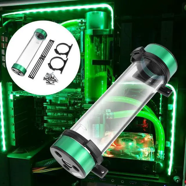 Alt view image 4 of 5 - 234mm Cylinder Water Reservoir Tank G1/4 Thread Liquid Water Cooling Kit Radiator For PC Computer Component Water Cooling System