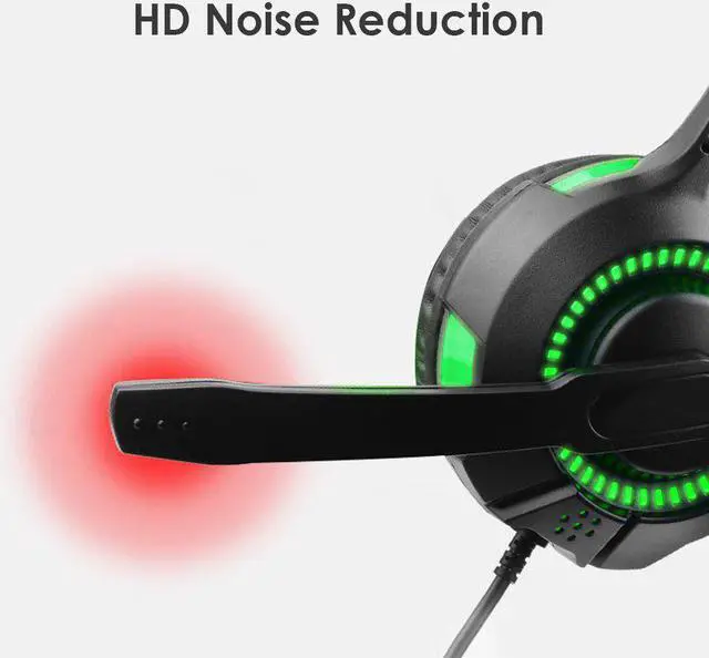 Alt view image 5 of 5 - A60 3.5mm USB Wired Gaming Headset RGB Light Over Ear Headphones With Mic For PS4/Xbox One/XBOX 360/Nintendo Switch/PC