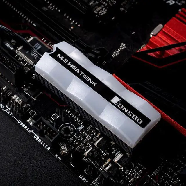 Alt view image 4 of 5 - M.2-2 SSD Heatsink 5V 3Pin ARGB M.2 NVME NGFF SSD Solid State Drive Hard Disk Heat Sink Radiator Cooler Vest Thermal Pads