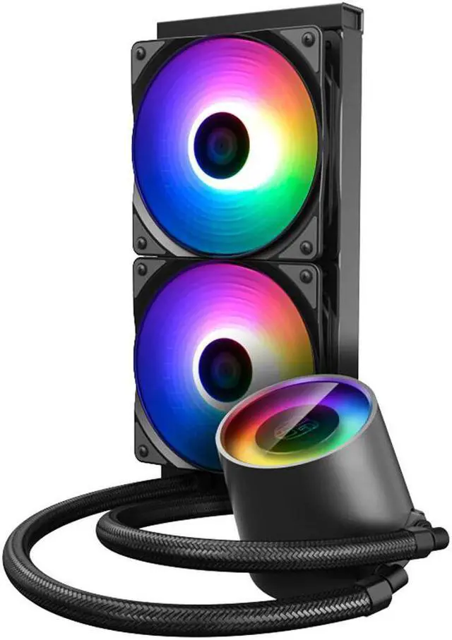 Alt view image 2 of 5 - Castle 240RGB V2 Computer CPU Liquid Cooler 120mm 5V/3Pin RGB Fan For intel 2011 115x AMD TR4/AM4 CPU Water Cooling