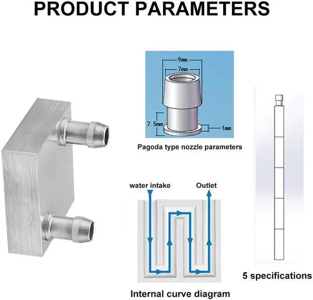 Alt view image 4 of 5 - Aluminium CPU 40*40*12mm Water Cooling Waterblock Liquid Cooler Heatsink for PC Laptop CPU Wholesale