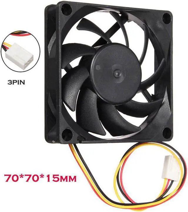 Alt view image 3 of 5 - 7cm/70mm/70x70x15mm 12V Computer/PC/CPU Silent Cooling Case Fan Computer Case Cooling Fans