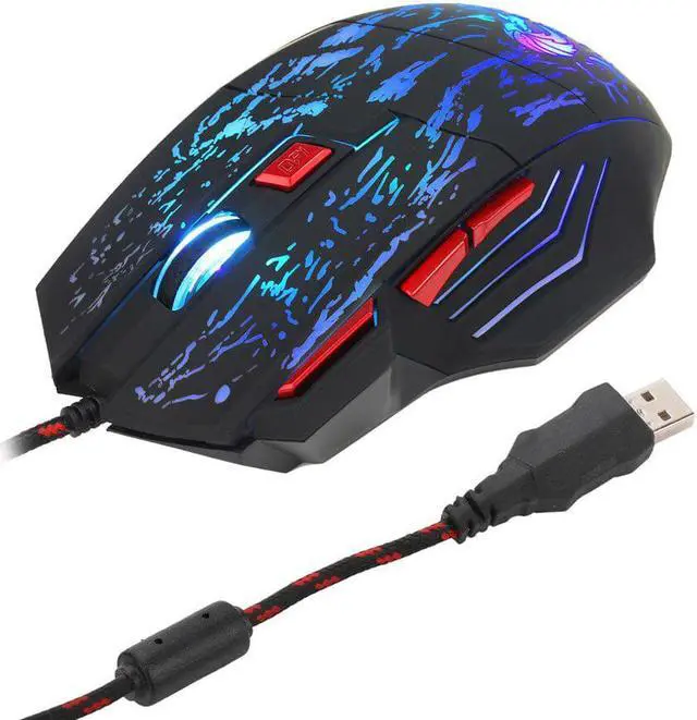 Alt view image 3 of 5 - 7 Buttons 5500DPI USB Optical Wired Gaming Mouse Mice For PC Laptop USB Wireless Mouse Computer Bluetooth Mouse Mic