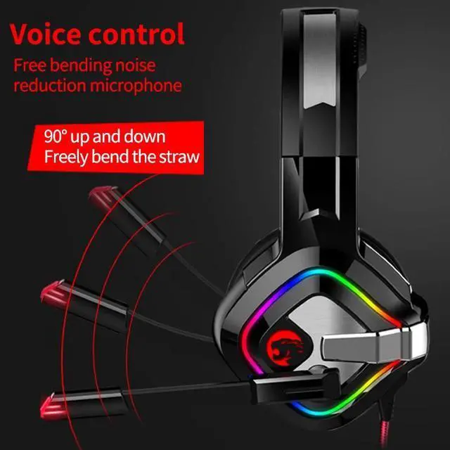 Alt view image 5 of 5 - PS4 Gaming Headphones 4D Stereo RGB Marquee Earphones Headset with Microphone for New Xbox One/Laptop/Computer Tablet Gamer
