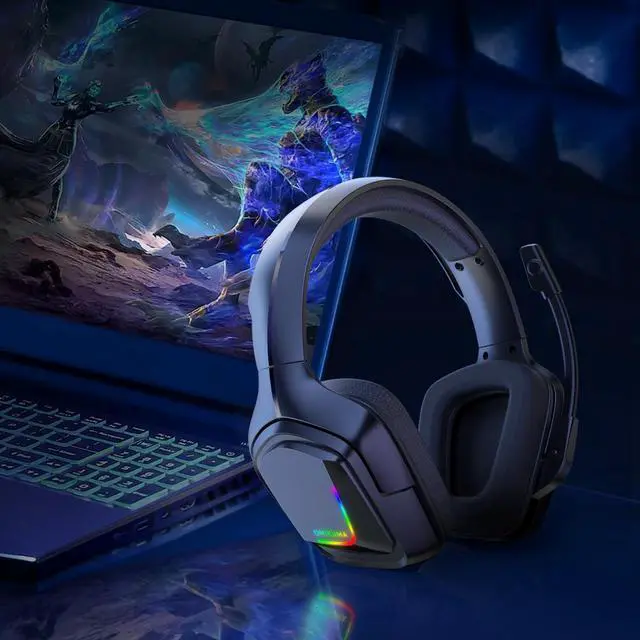 Alt view image 5 of 5 - K20 Gaming Headphone Headset PC Gamer Stereo Gaming Headphones with Mic LED Light for PS4 Laptop Tablet PC Gamer