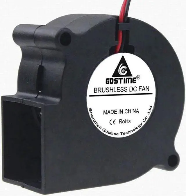 Alt view image 5 of 5 - 1PCS Brushless Cooler Cooling DC Centrifugal Blower Fan 60mm 12V 24V 2Pin 60x28mm 6028 6cm Sleeve Dual Ball Heatsink Radiator