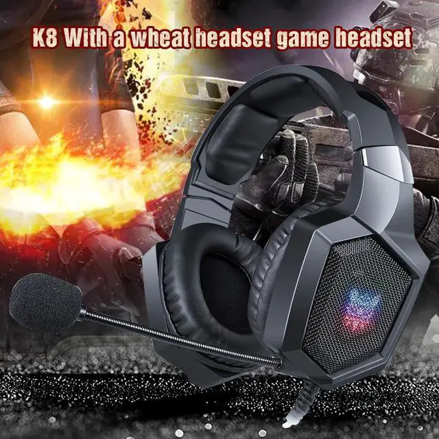 Main image of K8 PS4 Gaming Headphones casque PC Stereo Gaming Headset with Microphone LED Light for Laptop Tablet/Xbox One Gamer