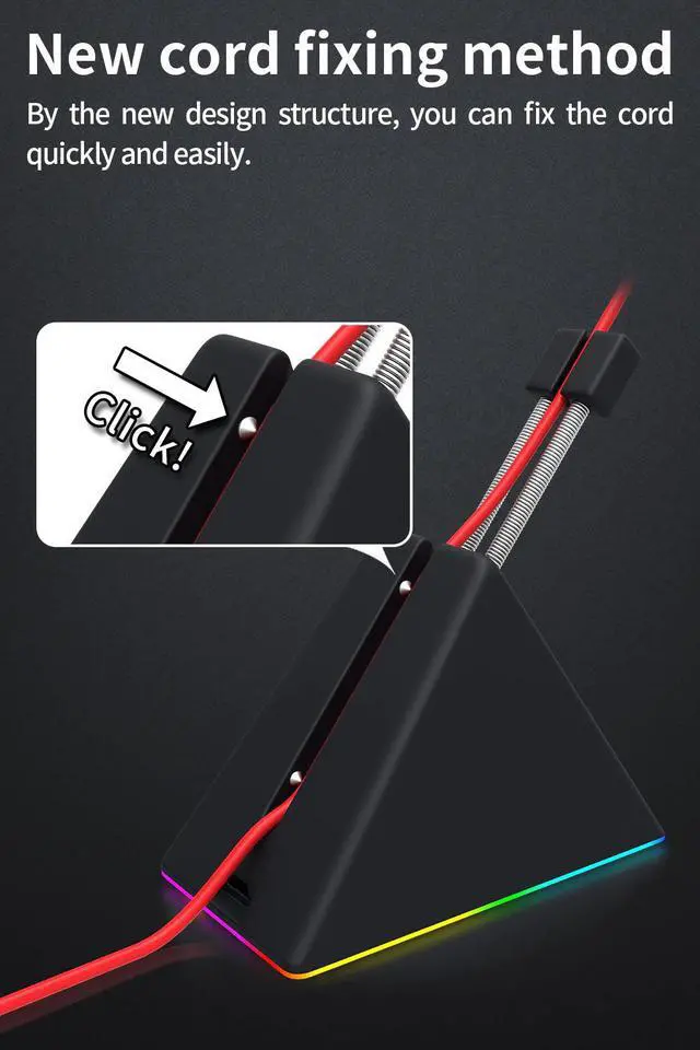 Alt view image 4 of 5 - Gaming Mouse cord clip RGB 4.0 Mouse bungee Device Mouse Cord Management System for ZOWIE / Esports FPS Game