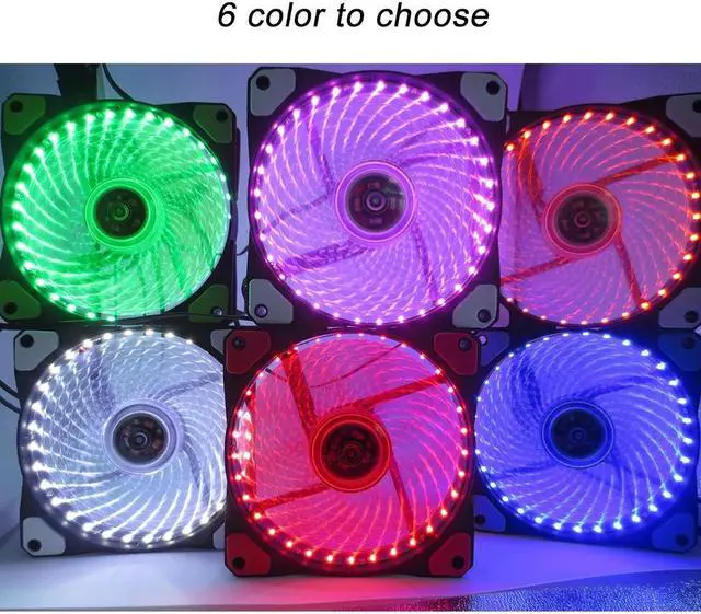 Alt view image 3 of 5 - Light Quiet PC Computer Cooling Fan 2 Connectors Ultra Silent Cooler Case Fans Plastic Desktop Shock Proof Heatsink Mini