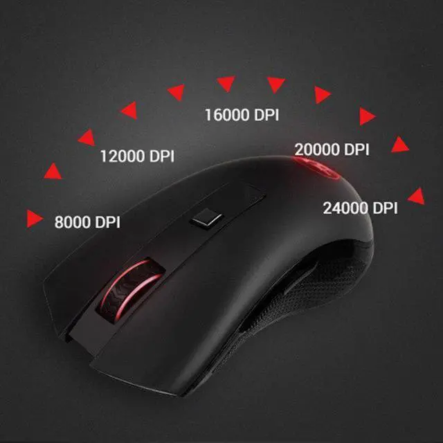 Alt view image 3 of 5 - M652 Gaming Mouse USB Receiver Wireless Mouse Protable Optical Mice 2.4G 5 Adjustable DPI Levels 6 Buttons for LOL