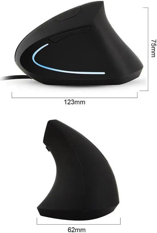 Alt view image 5 of 5 - Mouse Wired Ergonomic mouse Gaming 800/1200/2000/3200 DPI Mause Wrist Rest Protection  Light Mice For PC/Laptop