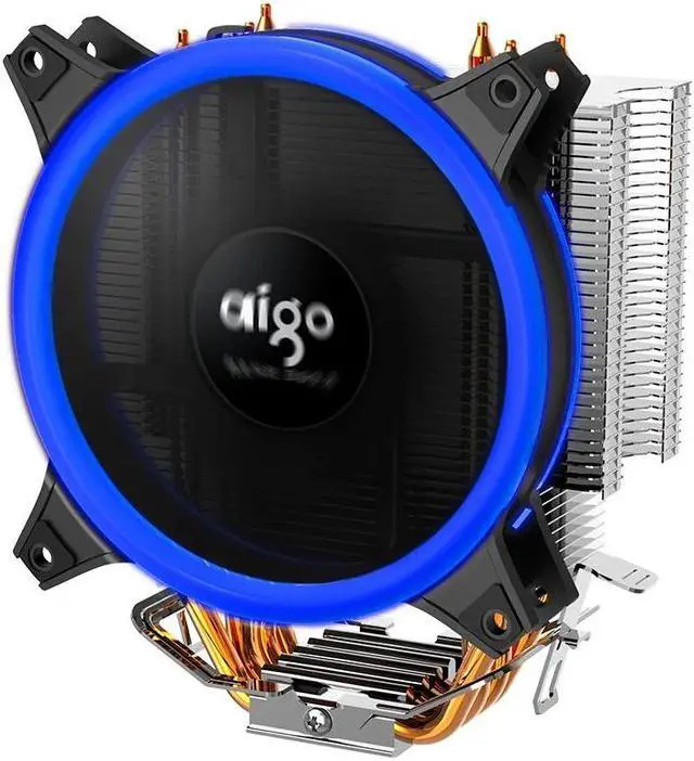 Alt view image 5 of 5 - E3 120mm LED CPU  cooler 4 Heatpipes 4 pin  for AMD Intel  775/1150/1151/1155/1156 CPU radiator cooling cooler PC fan quiet