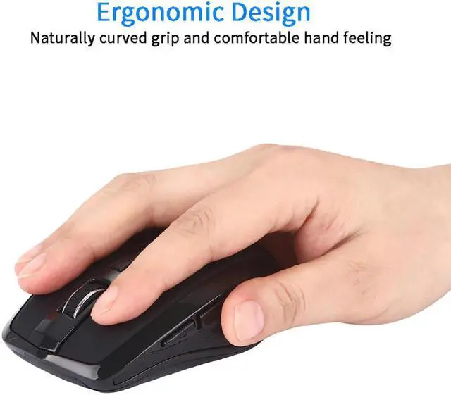 Alt view image 5 of 5 - Seen 2.4GHZ USB Type C Wireless Mouse for Macbook Chromebook Type C Devices Game Silent Mouse Laptop PC Ergonomic Mice