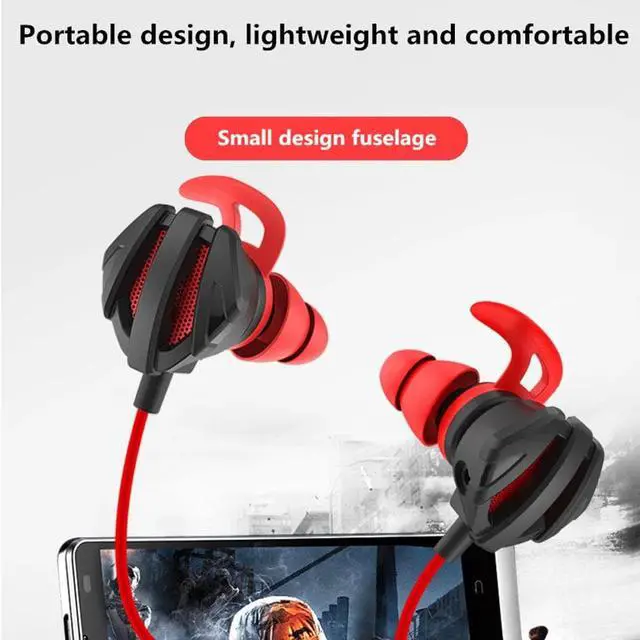 Alt view image 5 of 5 - 1.2m Wired Earphone Gaming Earbuds E-Sports Noise Cancelling In-Ear Earphones With Bendable Mic Stereo For Phone PS4 Xbox Switch