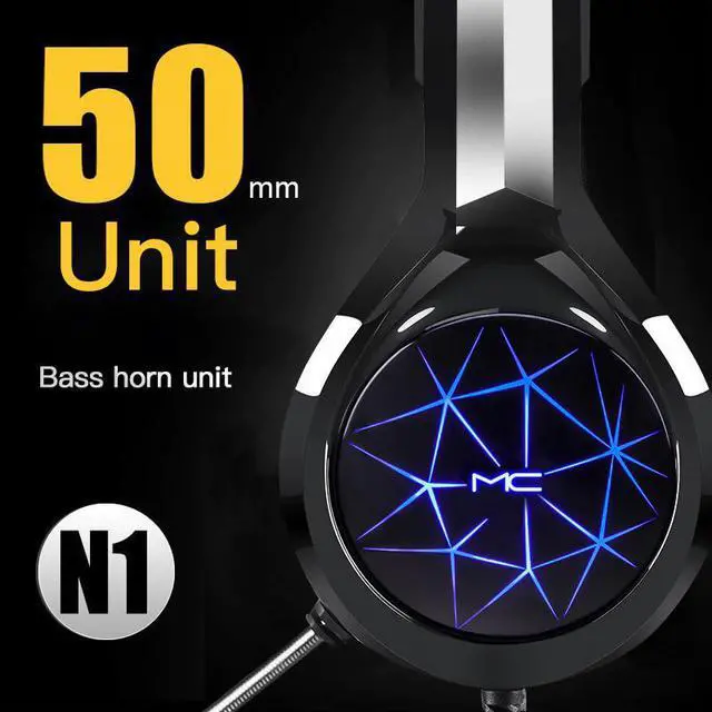 Alt view image 3 of 5 - Headset Headphones With Microphone Light Surround Sound Bass Earphones For PS4 Professional Gamer PC Laptop