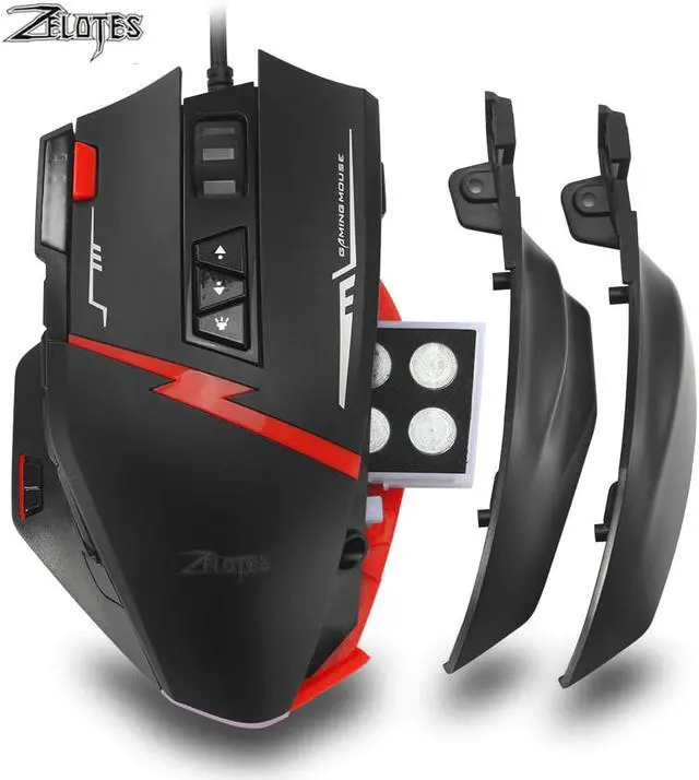 Alt view image 5 of 5 - C15 computer mouse hand game Gaming Mouse 7000 DPI 13 Programmable Buttons Weight Tuning Cartri gaming mouse