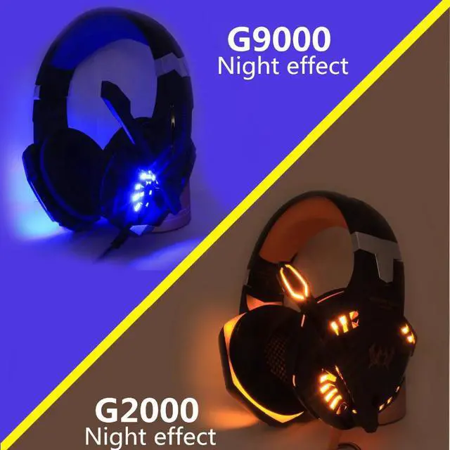 Alt view image 4 of 5 - EACH Gaming Headset Game Headphhones 3.5mm Earphone Gamer Stereo bass Headphone With Microphone Led For Computer PC