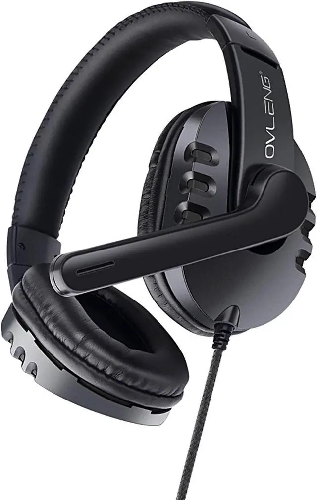 Alt view image 3 of 5 - OV-P3 Stereo Mobile Gaming Headset  3.5mm Wire Control Noise Cancelling headphones with Microphone Suitable for PC ipad