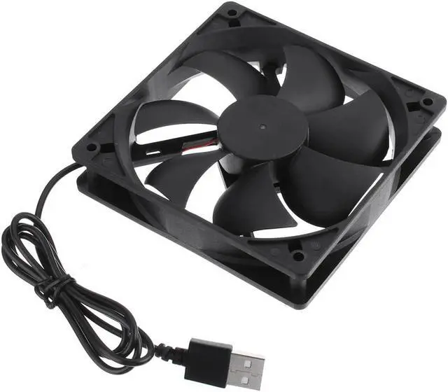 Alt view image 5 of 5 - 12CM Router Cooling Fan DIY PC Cooler TV Box Silent Quiet DC 5V USB Power 120mm Fan USB TV Box Broadband Cat Cooling Rack Holder