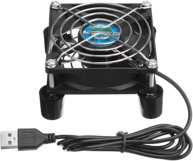 Alt view image 3 of 5 - Cooling Fan Rack TV Box Wireless  Cooling USB 5V 80mm Cat Radiator Rack Heatsink Cooler Cooling Fan