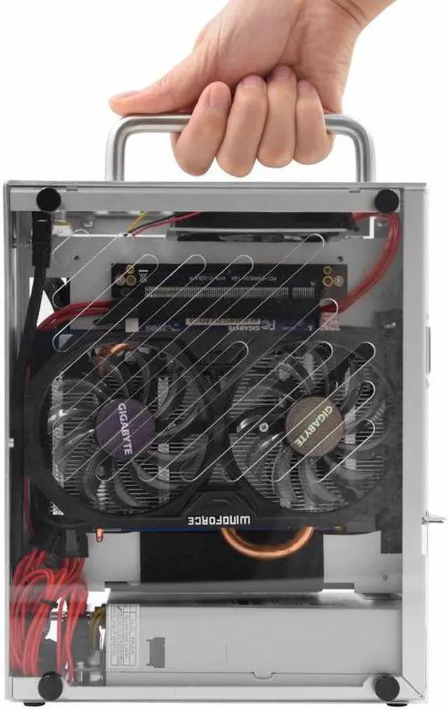 Alt view image 2 of 5 - S3 PC Gaming Case ITX MINI Small Case All Aluminum Suitcase Portable HTPC Desktop Computer Empty Chassis