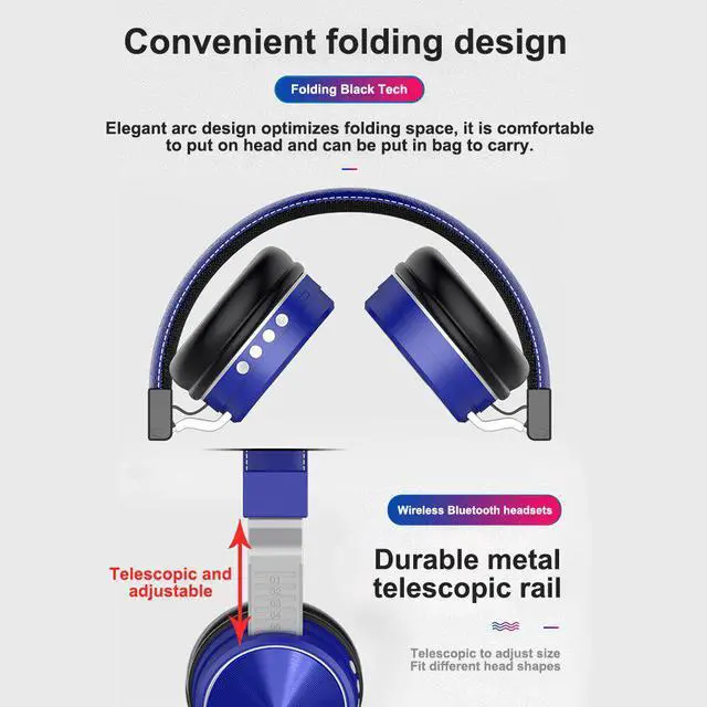 Alt view image 3 of 5 - Headphones With Bluetooth Receiver Adapter Headset gamer  Earphones For PC TV Laptop Tablet Smart Phone Gaming