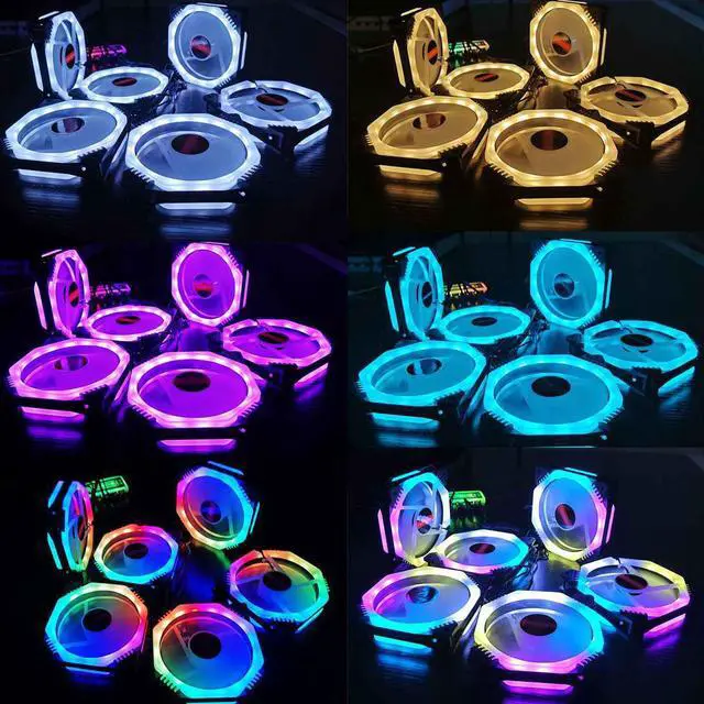 Alt view image 3 of 5 - 3/6pcs 120mm PC Cooler Fan Cooling Symphony Aura SYNC RGB PC Fan Cooling Fan For Computer Quiet Gaming Case Music Remote Control
