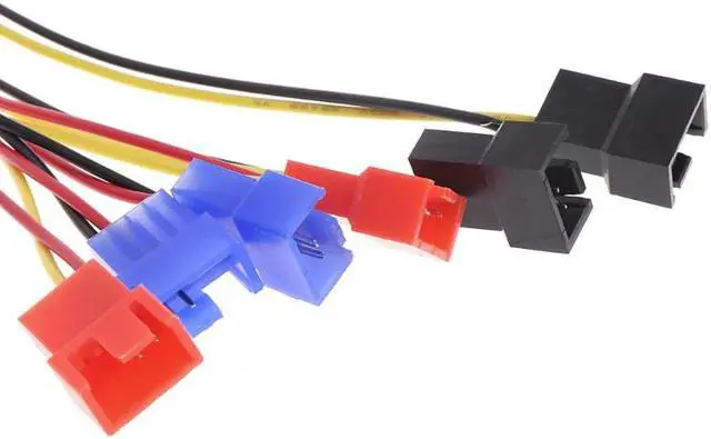 Alt view image 4 of 5 - 1 Set 4-Pin IDE Molex To 6-Port Cooling Fan 2-Pin Splitter Power PC DIY Adapter Cable High Quality