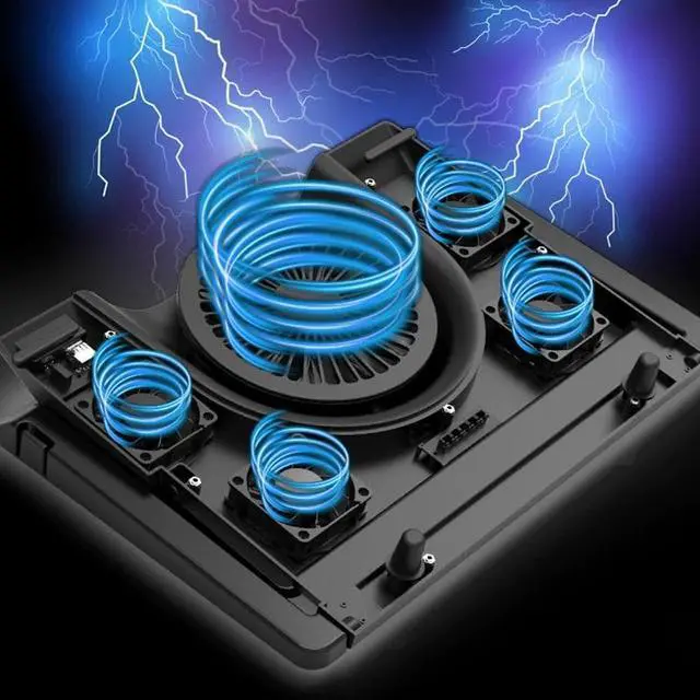 Alt view image 4 of 5 - aluminum laptop cooling pad holder stand USB radiator fan cooler cold notebook PC accessories refrigerator plate