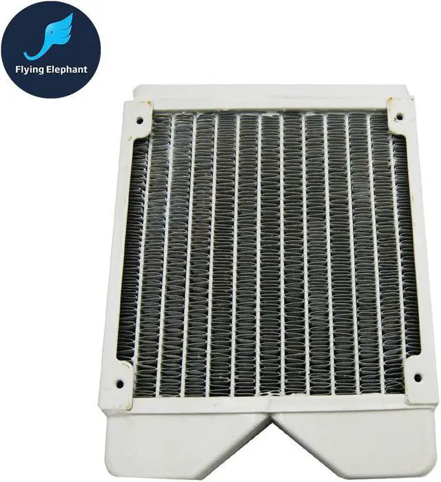 Alt view image 4 of 5 - 120/240/360/480mm*27mm Full Copper Radiator Computer Water Cooled Row black/white Heat Exchanger for PC water cooling
