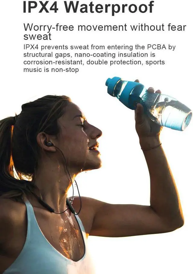 Alt view image 5 of 5 - Bluetooth Earphone Wireless Sport noise canceling headphone Bluetooth 5.0 Magnetic Stereo gaming headset ear buds