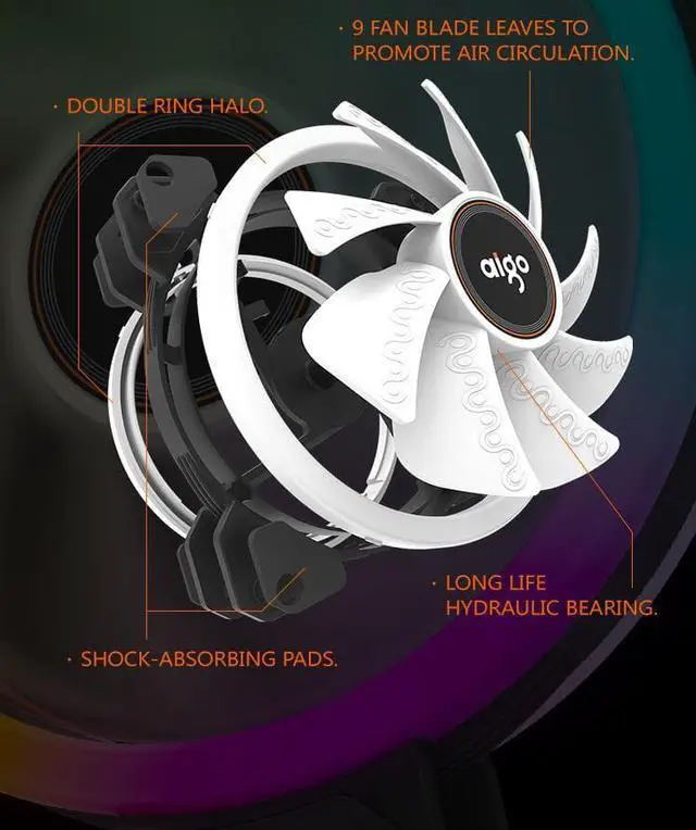 Alt view image 3 of 5 - DR12 Computer Case PC Cooling Fan Light Bar RGB Adjust LED 120mm Quiet + IR Remote Cooler Fan led lights strips