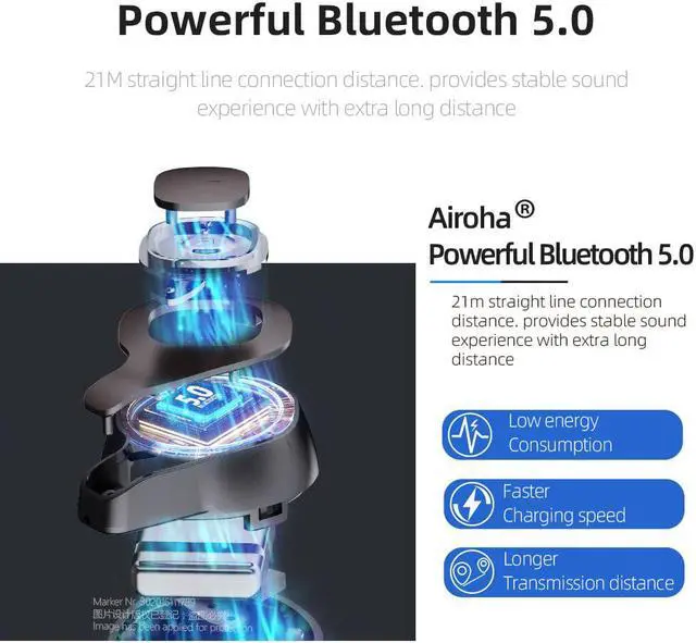 Alt view image 2 of 5 - F8 TWS Bluetooth 5.0 Earphone, 3D Stereo Wireless Earphone, Voice Control, Noise Cancelling Gaming Headset For iOS/Android