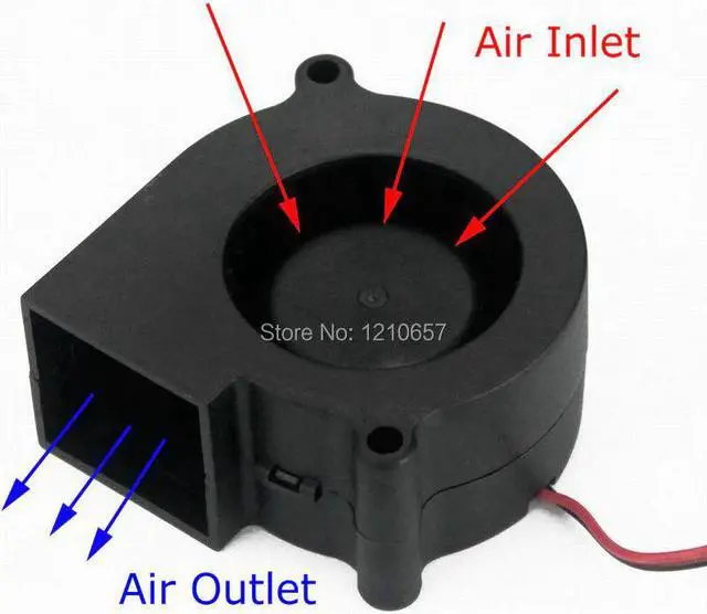 Alt view image 4 of 5 - 1PCS Brushless Cooler Cooling DC Centrifugal Blower Fan 60mm 12V 24V 2Pin 60x28mm 6028 6cm Sleeve Dual Ball Heatsink Radiator