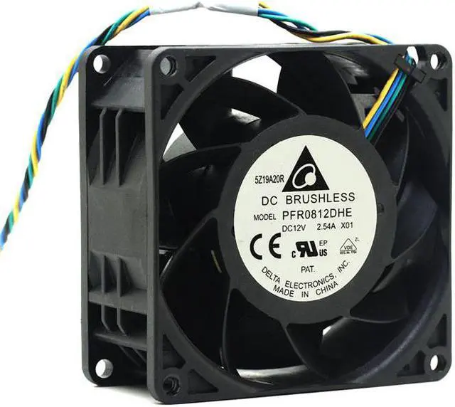 Main image of 8038 powerful fan 8cm 80mm For Delta PFR0812DHE Server Cooling Fan DC 12V 2.54A 80x80x38mm 4-wire pwm cooler