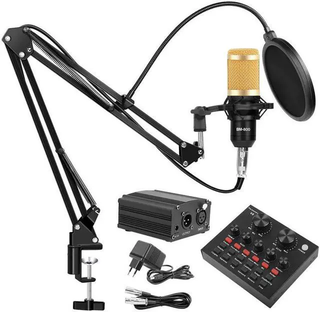Main image of 800 Microphone Xlr Phantom Power for Computer Audio Interface External Sound Card Voice Changer 800 Studio Microphone Stand