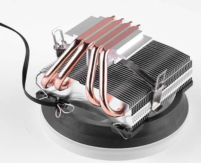 Alt view image 4 of 5 - 3Pin 4 heatpipe PC Cooling Fan RGB LED CPU cooler heatsink for LGA/775/115X/1366/AM4/AM3/AM2+/AM2/2011