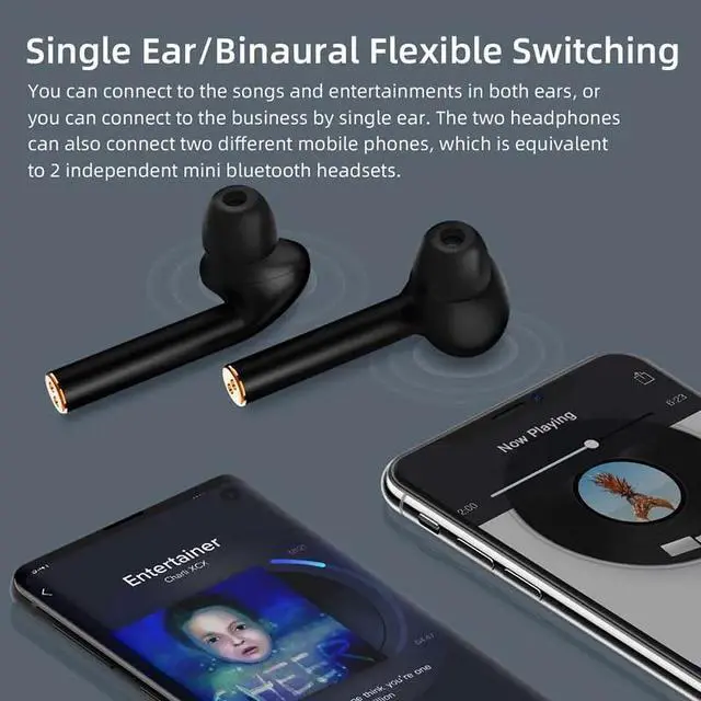 Alt view image 5 of 5 - earphones bluetooth earbuds gaming headset ear buds w1 chip noise canceling headphones 1:1 i9s i30 tws for  iphone