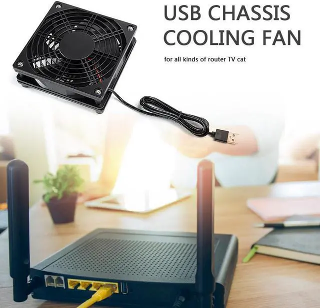 Alt view image 5 of 5 - 5V USB Computer Case Chassis Cooling Fan Wireless Router Set-top Box Silent Mute Radiator Cooler for all kinds of router TV PC
