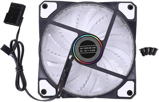 Alt view image 5 of 5 - Computer 33 LED Lights 120mm Silent Fan 12V Luminous 3Pin 4Pin Plug Computer Case Heatsink Cooler Cooling Fan