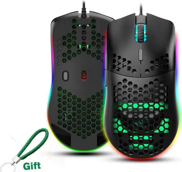 Main image of Mouse 6400 DPI RGB Backlight Programmable Buttons Optical Mouse Hollow-out Wired Mice For Computer Gamer Office