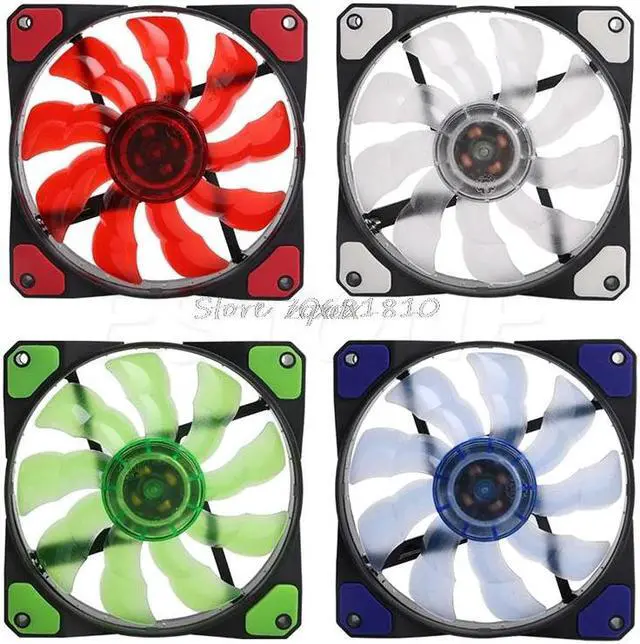 Alt view image 2 of 5 - 3-Pin/4-Pin 120mm PWM PC Computer Case CPU Cooler Cooling Fan with LED Light NEW Whosale&Dropship