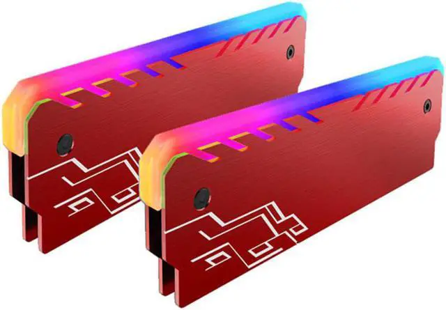 Alt view image 5 of 5 - Case Fan Cooler Colorful RGB Light Memory RAM Cooler Heat Sink Cooling Vest Radiator for DIY PC Computer Cooling Fan Cooler