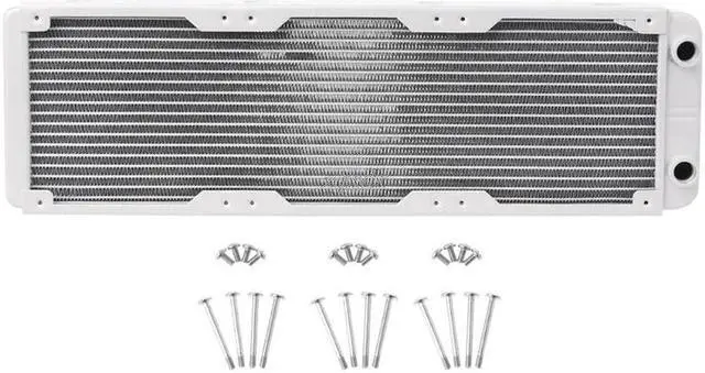 Alt view image 4 of 5 - 1PC White 120/240/360mm Aluminium Water Cooling Computer Radiator Water Cooler 18 Tube CPU Heat Sink Exchanger Drop Ship