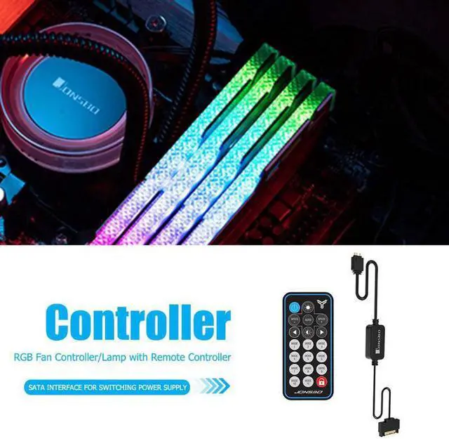 Alt view image 3 of 5 - 5V 3Pin AURA RGB Fan Controller PC Case Light Stripe Remote Control Computer cooling system accessories