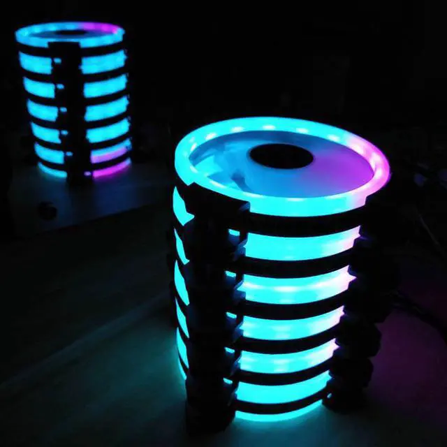 Alt view image 2 of 5 - PC Fan 12V 6 Pin 12cm Cooling Cooler Fan with Controller for Computer Silent Gaming Case VH99